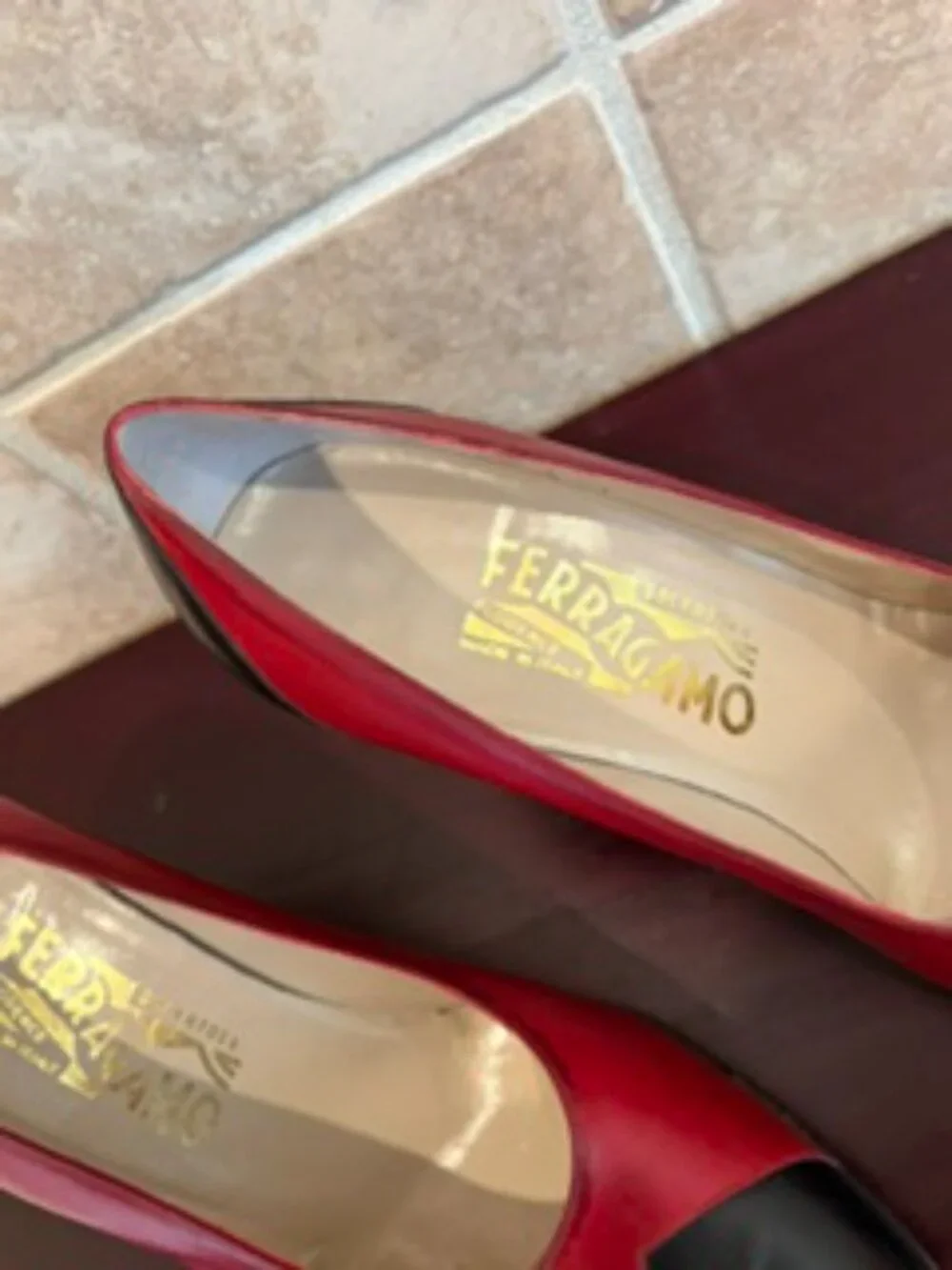 Salvatore Ferragamo vintage red